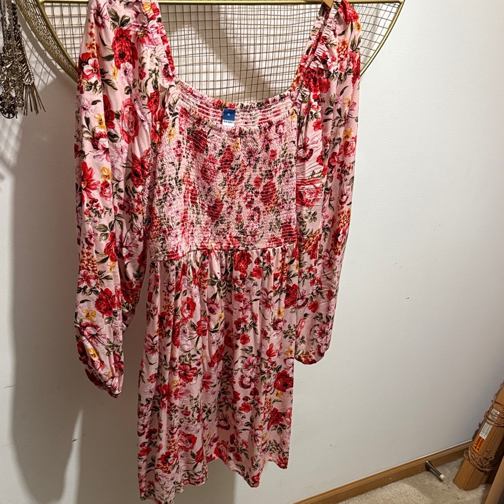 Floral Pink Mini Dress